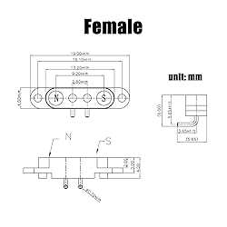 2 Pair Magnetic Bend Pogo Pin Connector with