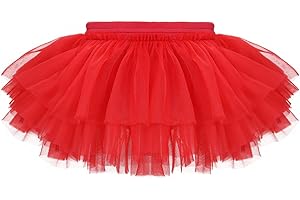 BABY AMABC Baby Girls Soft Fluffy Tutu Skirt with Diaper Cover, Tulle Dress Skirt 3 Layers Soft for Newborn,Toddler