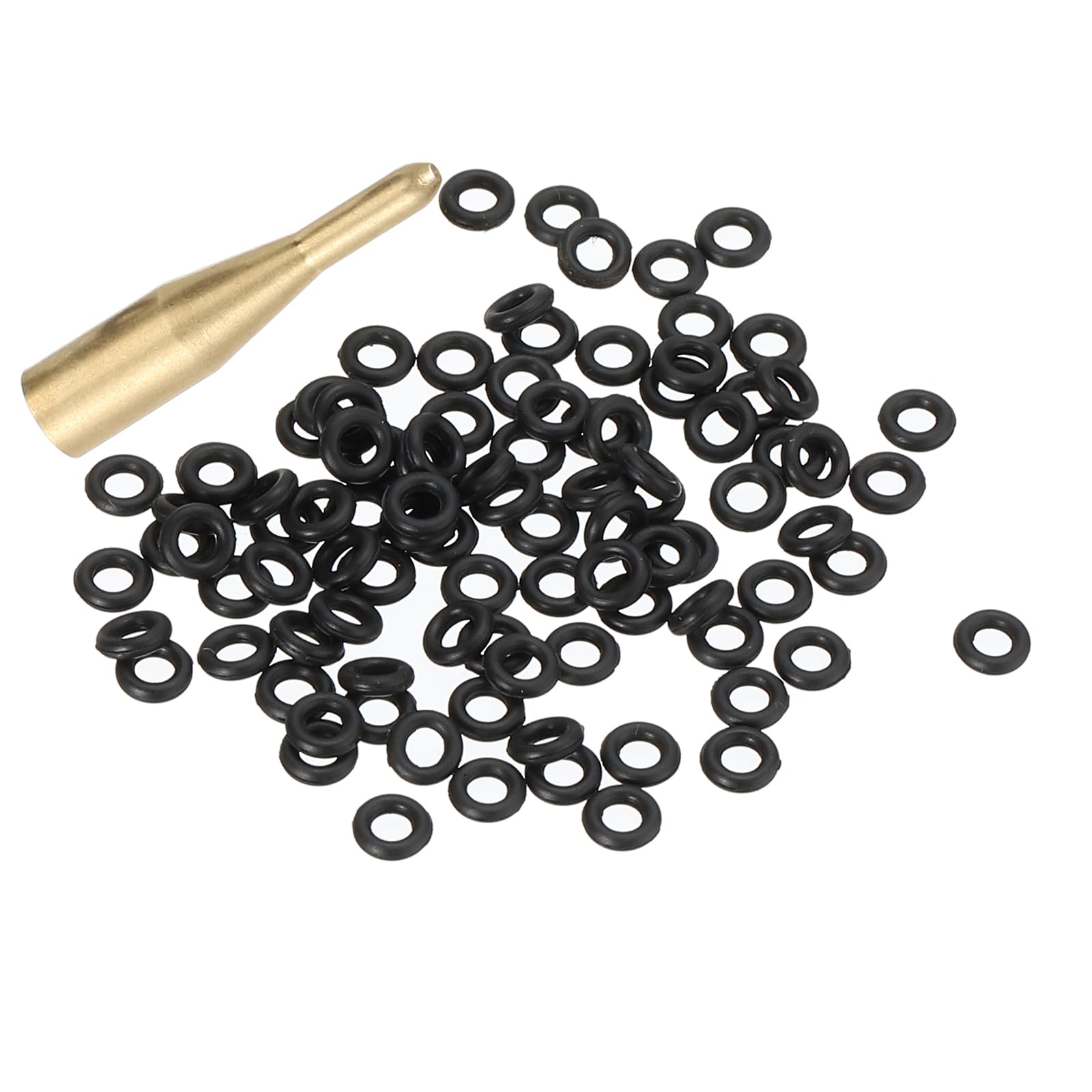 PATIKIL Dart Shaft O-Rings 300Pcs with Applicator Tool, 2BA Non-Slip Rubber O Rings Washers Dart Accessories Kit for Metal Shafts, Gold Tone