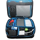 Khanka UniversaUniversal Electronics Accessories Travel Organizer Carrying Case Bag for WD / Seagate / Toshiba Portagble Hard Drive / USB Cable / Power adaptor/ WD My Book / Power Bank - Large