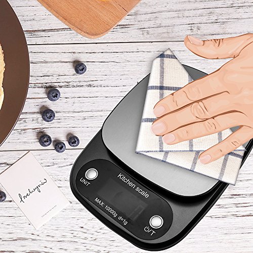 image for TOP-MAX Food Scale 10kg 22lb - Baking & Cooking Scale with Tare Functi