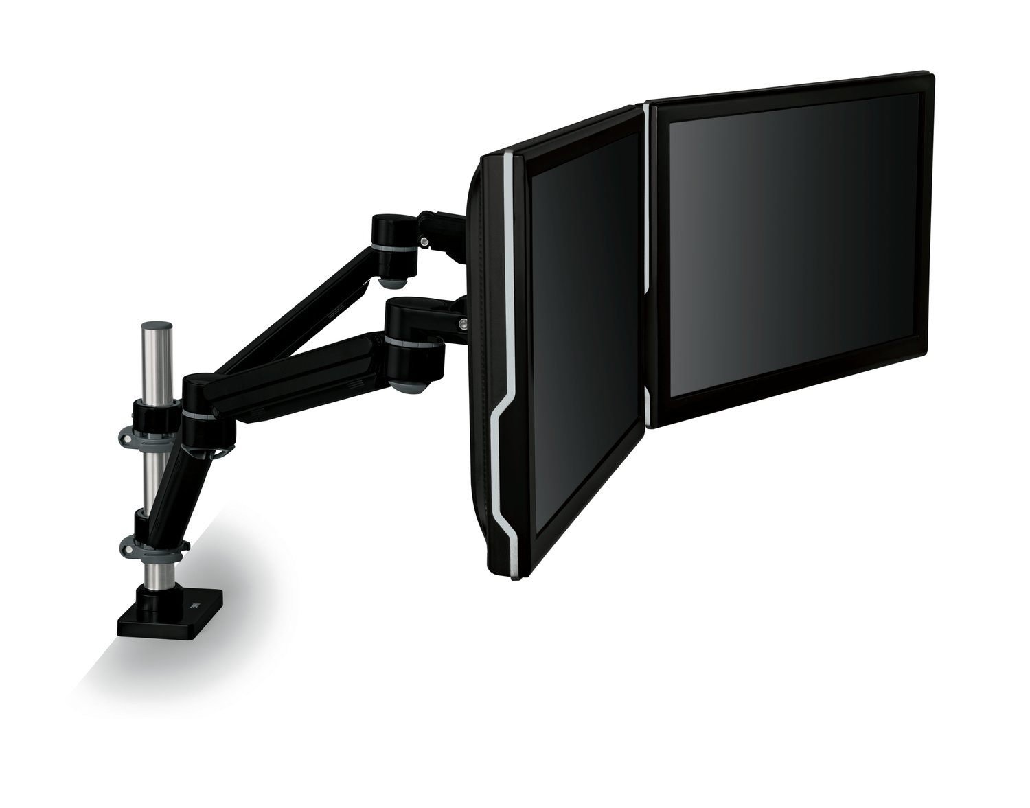 3M Easy Adjust Desk Mount Dual Monitor Arm, Adjust Height, Tilt, Swivel