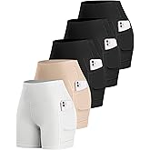 LZYVOO Biker Spandex Shorts Women, High Waisted Tummy Control Workout Yoga Shorts with Pockets