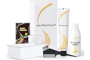 BELEZALIB Hair Bleach Kit, Hair Lightener for Dark Hair, Color-Freedom Cream with Hair Mask, Protect & Repair While Lightening, Lifts up to 8 Shades, Complete kit with Tint Bowl, Brush, Gloves & Cap