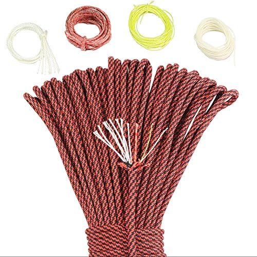 Survival Paracord Parachute Fire Cord Survival Cord Fire Paracord Tinder Fire Starter/PE Fishing Line/Cotton Thread 380LB Commercial Grade