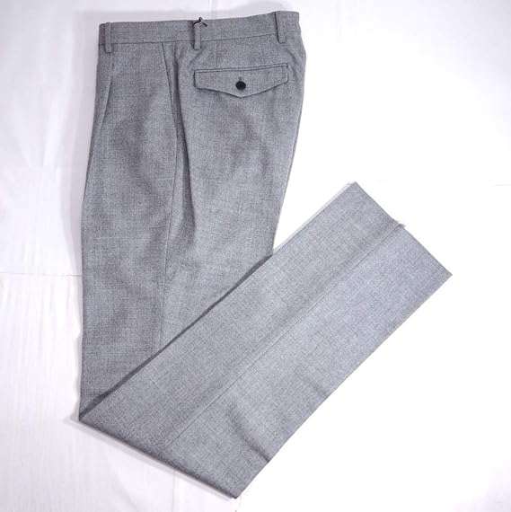 Amazon エミネント ワンタック スラックス ウール パンツ フラノ メンズ 男性 グレー 85 サイズ 日本製 秋冬 ロング パンツ 通販