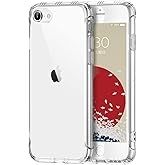 ONES for iPhone SE3 SE2 SE 8 7 Case Clear, Slim Soft TPU Silicone Cover, Military Drop Protective Thin Phone Bumper Case with Shockproof Airbags, Yellowing Resistant, Transparent