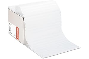 Universal UNV15852 14.88 in. x 11 in. 20 lbs. 1-Part Printout Paper - White/Green Bar (2400/Carton)