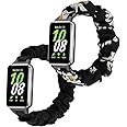 Scrunchie Bands for Samsung Galaxy Fit 3 Strap for Women,Replacement Watchband for Galaxy Fit 3 SM-R390 Fabric Elastic Soft Cloth Wristband