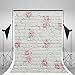 DODOING 3x5ft Flower Brick Wall Photography Backdrops Baby Newborn Photo Background for Studio Props
