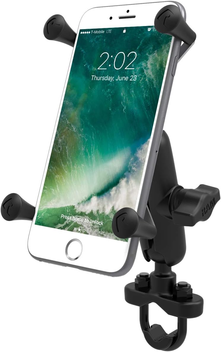 RAM X-Grip Large Phone Mount with Handlebar U-Bolt Base: Automotive
