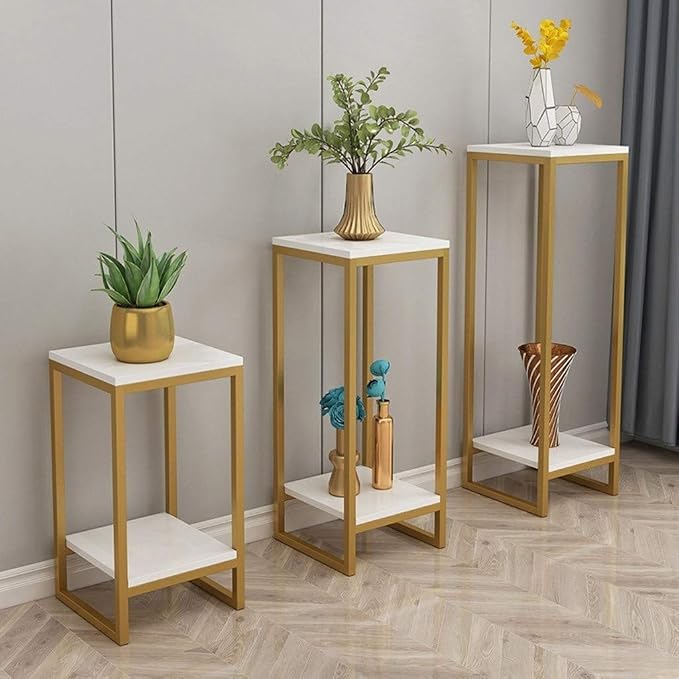 z Planta de Soporte de Metal 2 gradas de la Maceta del Titular con ...
