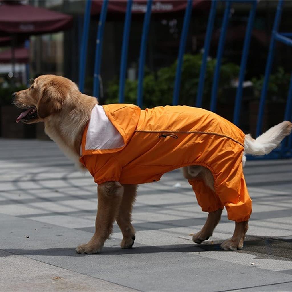 NXYBD Medium and Large Dog Waterproof Big Dog Raincoat Pet Golden