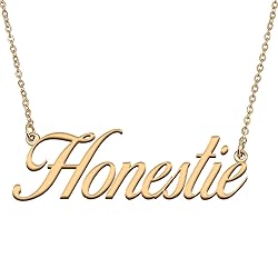 HUAN XUN Customized Custom Simple Any Name Necklace