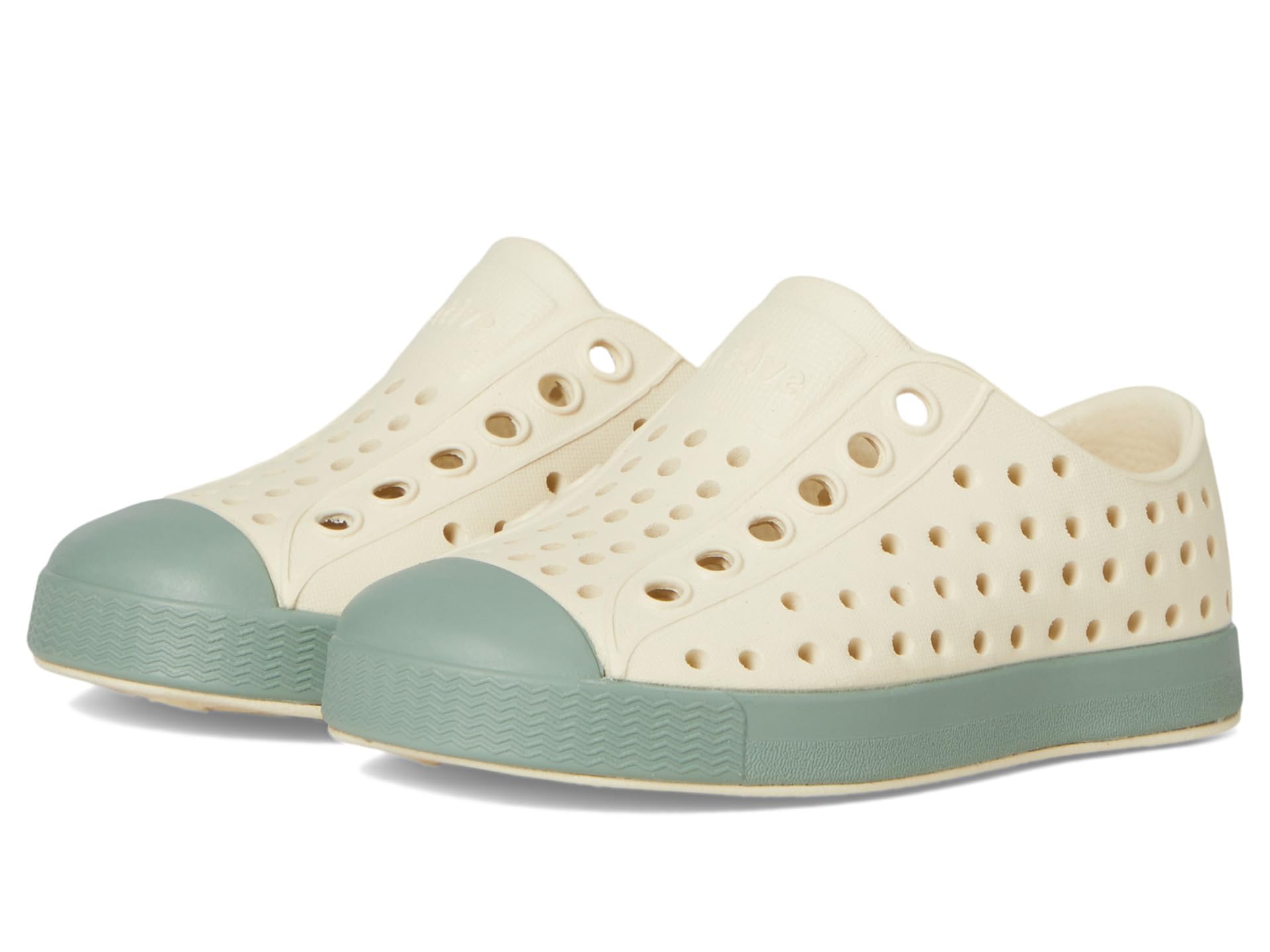 Native Shoes Unisex Kid Jefferson (Toddler/Little Kid) Bone White/Relax Green 4 Toddler Medium Image