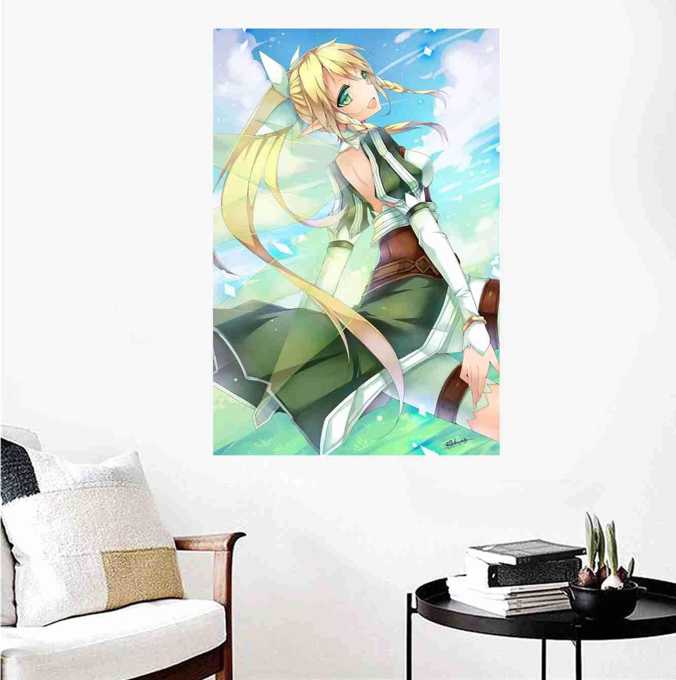 Amazon Co Jp Nxuozeit 壁掛け 装飾 耐水 ポスター 壁紙 ソードアート オンライン リーファ 桐ヶ谷直葉 インテリア 家の装飾アート アニメ 贈り物 萌えグッズ サイズ 40x60cm Hobby