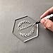 UNIQOOO 80Pcs Clear Acrylic Place Cards for Wedding | Blank Hexagon Table Seating Cards |3mm Acrylic Escort Plates, Name Cards - Perfect for Dinner Parties, Guest Name, Banquet Events