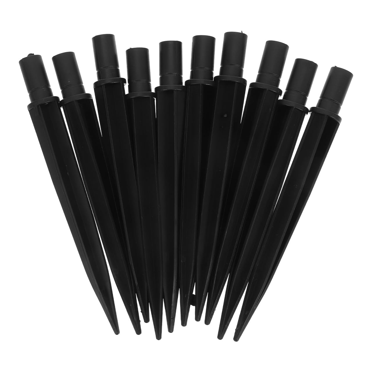 Happyyami 10pcs Plastic Ground Stake Spikes for Solar Garden Lights Replacement Stakes for Pathway and Landscape Lighting Weatherproof Accessory for Outdoor Decor — image 1