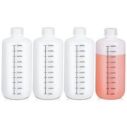 UMETASS 16oz/500ml Narrow Mouth Plastic Bottles