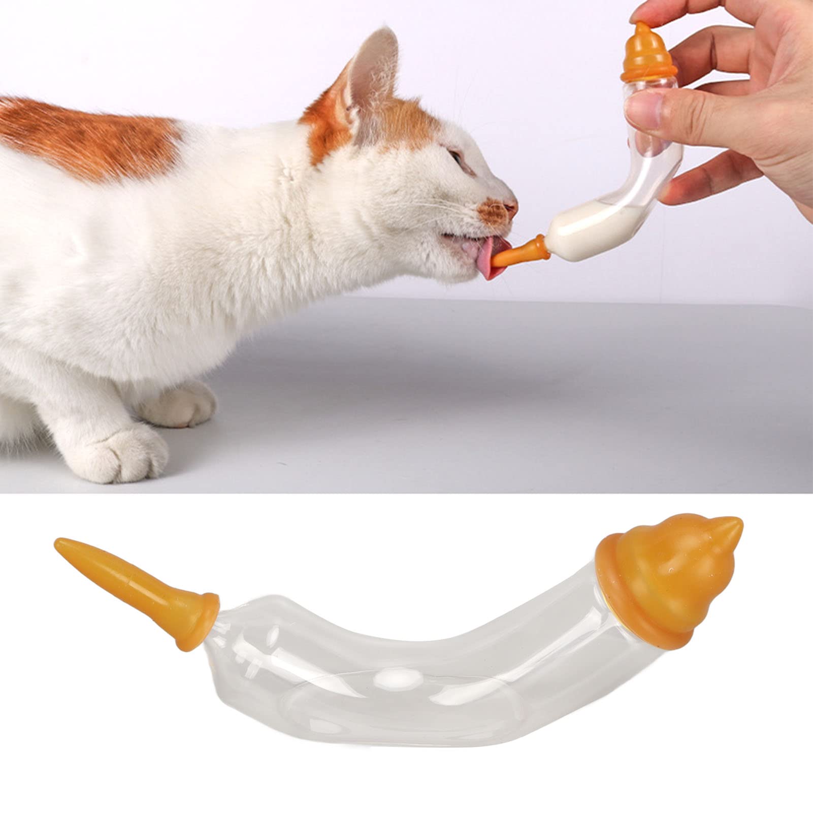 Pet Feeding Bottle, Nurser Bottle for Kitten Puppy Hamster, Adjustable, Glass Pet Milk Feeding Bottle 10ml