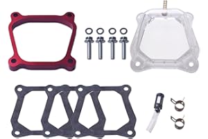 BUHNSS Clear Valve Cover With Billet Valve Cover Spacer Red For Predator Non-Hemi 212cc Engine For Coleman BT200X CT200U Go Kart For Honda GX160 GX200 Engine Go Kart Parts