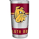 Rico Industries NCAA Minnesota-Duluth Bulldogs Standard 20oz Stainless Steel Tumbler with Lid - Great For Coffee, Tea, Water or Cocktails