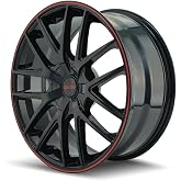Touren TR60 3260 Wheel with Black Finish with Red Ring (16x7"/5x100mm)