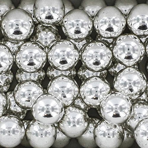 Silver Dragees 8mm, 2 Pounds by Chef Alan Tetreault