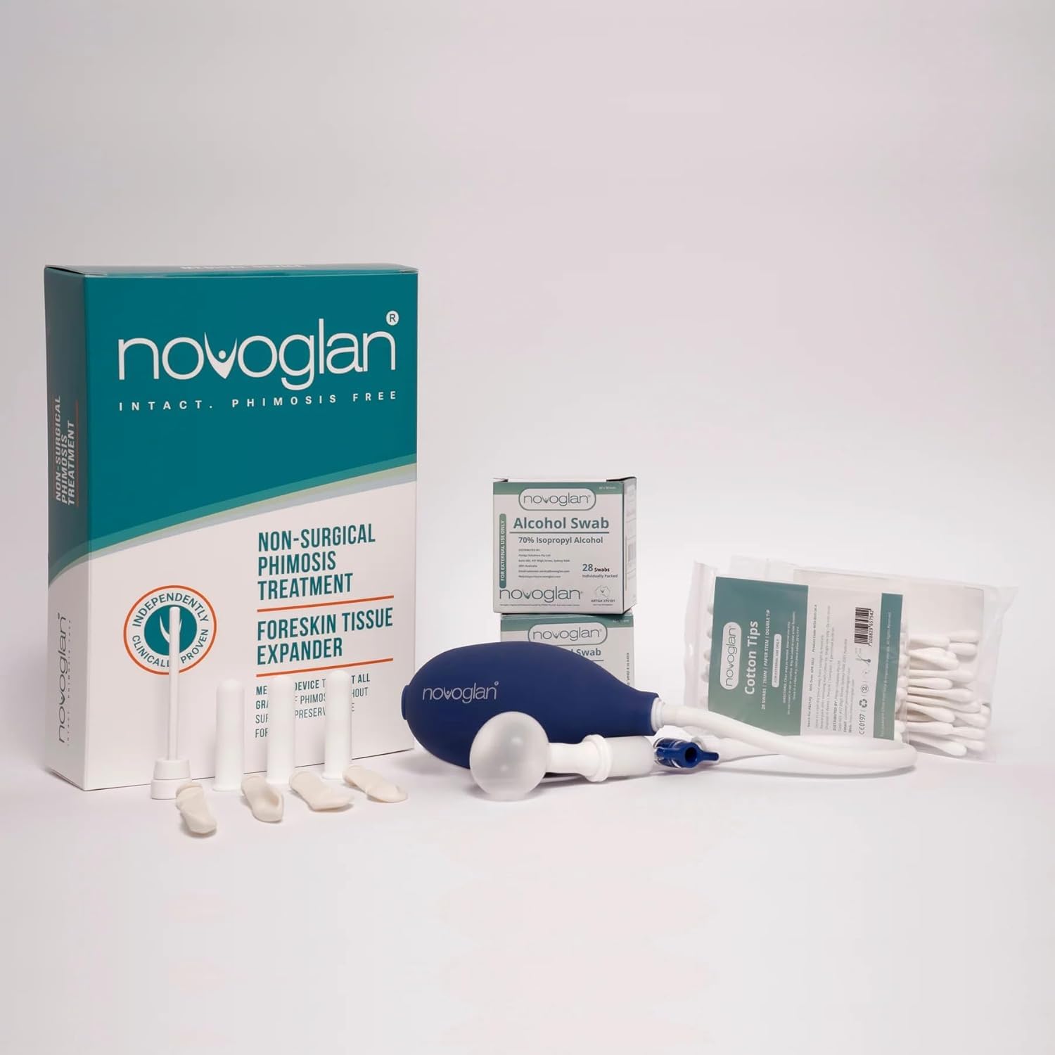 Photo 1 of ***FACTORY SEALED***NOVOGLAN Essential Non-Surgical Phimosis Treatment Kit — Gentle Foreskin Tissue Expander | Class I Medical Device | at-Home Use | Reusable Components | Step-by-Step Guidance***FACTORY SEALED***