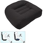 Srutirbo Car Booster Seat Cushion Raise The Height for Short People Driving Hip (Tailbone) and Lower Cack Fatigue Relief Suitable for Trucks, Cars, SUVs, Office Chairs, Wheelchairs (Pure Black)