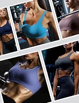 WingsLove Women's High Impact Sports Bra Full Coverage Wirefree Run view 7