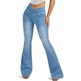 Women's Bell Bottom Jeans Low Waist Classic Stretch Flared Jeans Denim Bell Bottom Pants