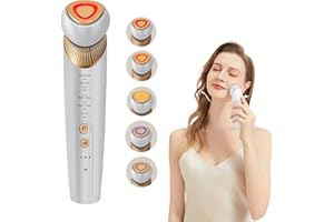Yuonry 6-in-1 Age-Defying - Eye, Face & Neck Lift & Firm, 5-Color Light Therapy for Face with Microcurrent, Vibration, Heat & Cooling, Skin Care Tool for Youthful & Tightening Skin