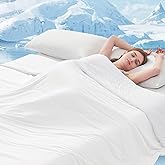 Topcee Cooling Comforter-Cooling Blanket Everlasting Cold Touch for Hot Sleepers-Q-max>0.45 Double-Sided Lightweight Design Summer Ice Blanket for Night Sweats-White Queen Size (90"x90")