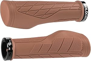 SOLODRIVE Ergonomic Design Mountain Bike Grips, Comfortable Bicycle Handlebar Grips, Single Lock-on and Non-Slip MTB Handle, Fit MTB, E-Bike, Hybrid, Scooter