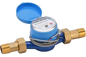 MEASUREMAN 3/4" Single-Jet Pulsed Brass Water Meter Gallons Measurement in Irrigation Systems