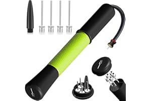 Fenxyo Ball Pump with Needle Storage, 5/10 Needles and Extendable Cable - Hand Pump for Basketball, Soccer, Football, Volleyb