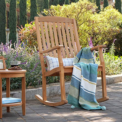Cambridge-Casual AMZ-130574T Arie Teak Rocking Chair, Natural
