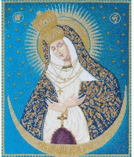 Thea Gouverneur 18 Count Counted Cross Stitch Kit, 9-3/4 by 11-3/4-Inch, Our Lady of The Gate on Aida by Thea Gouverneur