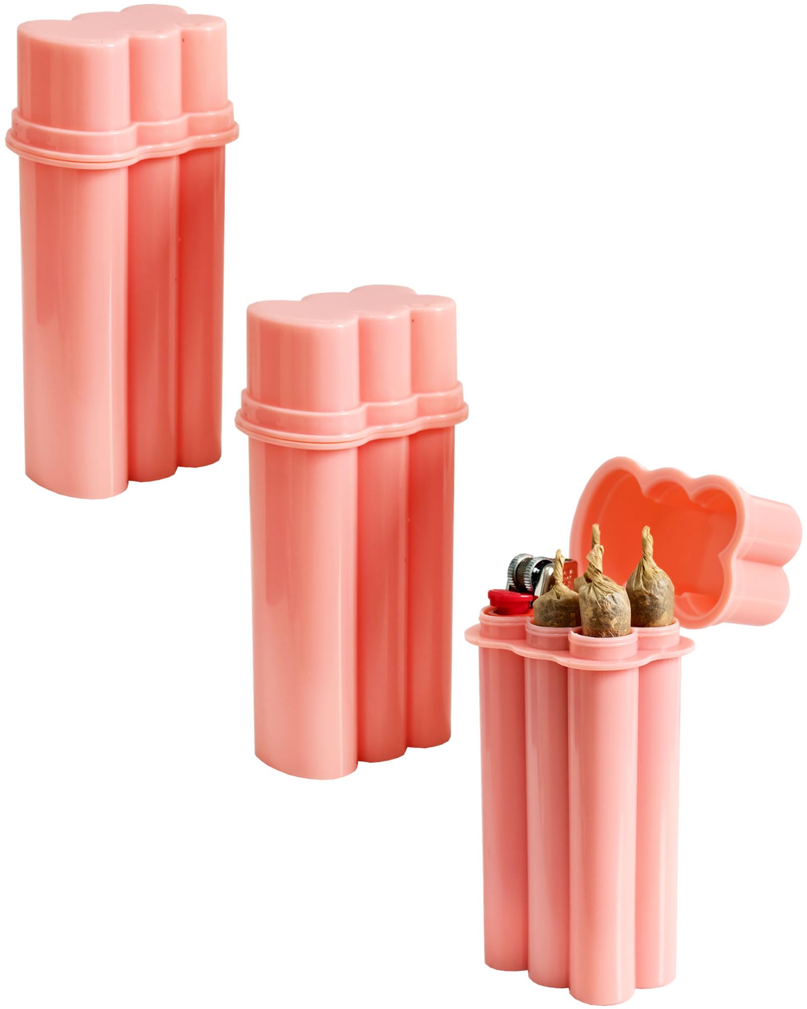 Photo 1 of 4-Hole King Size Pre-roll Cone Holder Case, Cigarette Case for Regular Size Cigarettes & King Size, Small Container Lighter Box, Smoking Accessories for 1-1/4 Size Pre Rolled Rolling Paper