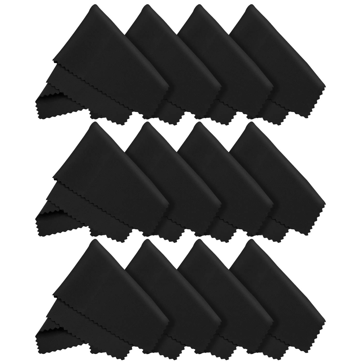 LetsSwipeThat 12x Microfiber cloth - 30x30 cm Microfiber glasses cleaning cloth. Camera lens, TV screen, Laptop display microfiber cloth cleaning