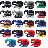 NEW VINTAGE COMPTON FLAT BILL SNAP BACK Basseball Ccaapp hhaatt BLACK/RED BILL