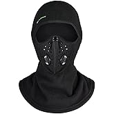 ROCKBROS Winter Face Mask Filter Ski Mask Balaclava Men Women Thermal Mask for Cycling Skiing Snowmobile Black