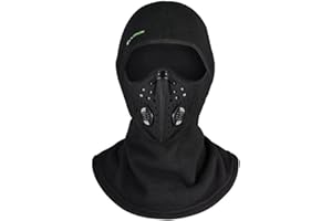 ROCKBROS Winter Face Mask Filter Ski Mask Balaclava Men Women Thermal Mask for Cycling Skiing Snowmobile Black
