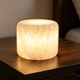 Zivxuariz Natural Marble LED Desk Lamp Touch Control Rechargeable Dimmable | Premium Natural Marble Base Sensitive Touch Control 3-level Dimming Eye-caring LED Night Light for Bedroom Ambient Decor