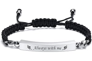 MPRAINBOW Adjustable Cremation Memorial Urn Bracelet, Stainless Steel Cremation Manmade Braided Urn Bracelet Keepsake Urn Bracelet for Ashes with Fill Kit