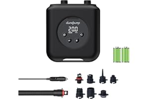 dwndpump Paddle Board Pump Electric, Portable SUP Pump, Cordless Air Pump 4000 mAh & 12V Car Connector, Dual-Stage Inflation and Deflation Sup Air Pump for Kayaks, Mattress, Wind Wings, Yoga Balls