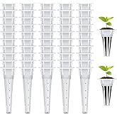 Hydroponic Grow Baskets, 50 Pcs Plastic Replacements Grow Basket Sets, Soilless Hydroponic Growing Containers for Plant Hydro