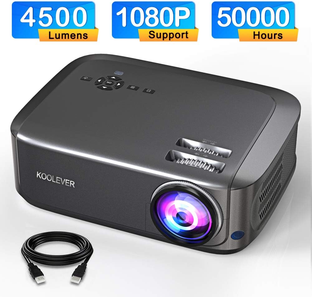 Projector, 1080P Full HD 4500 lumens 50000 hours video Amazon.co.uk