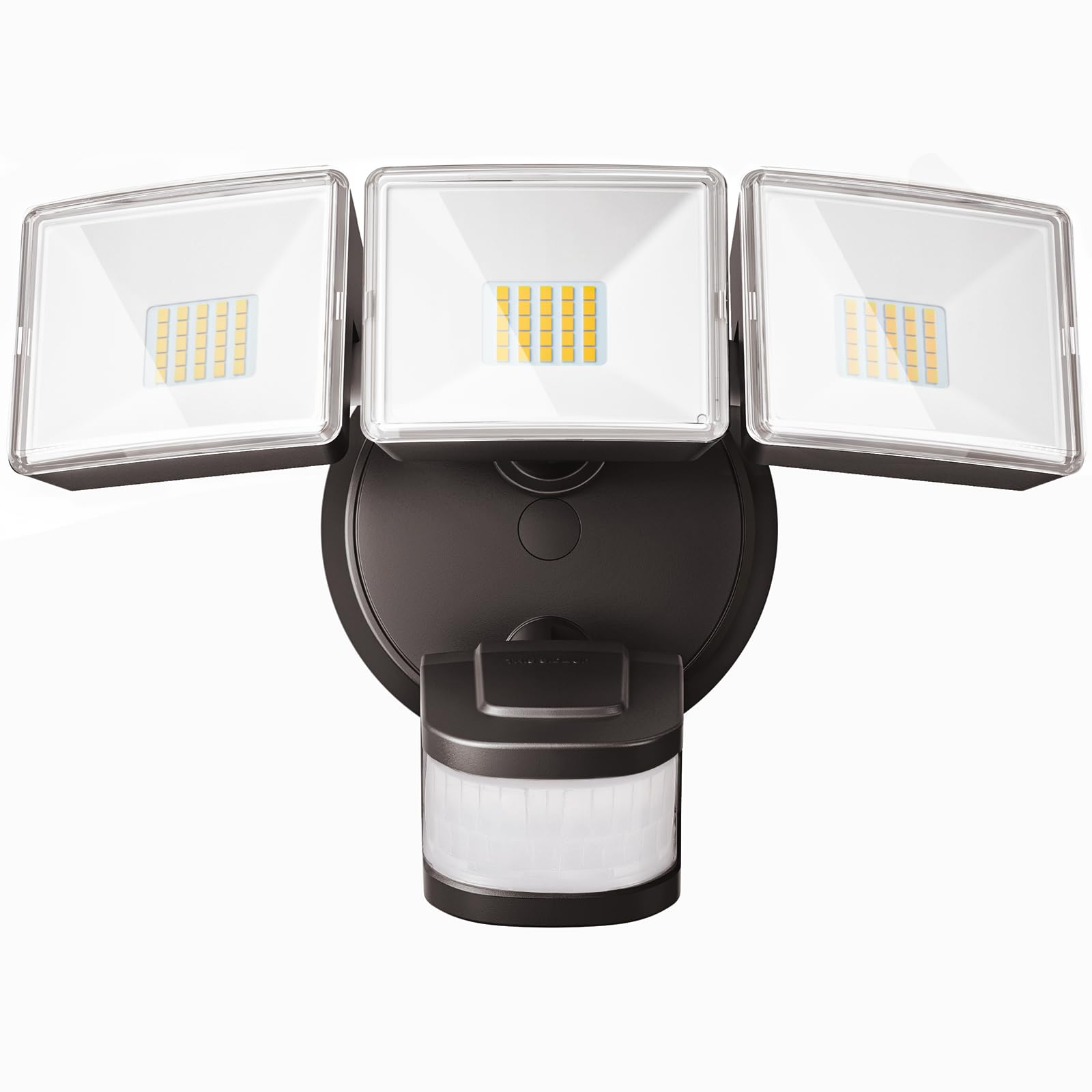 OREiN 4500LM/35W Flood Lights Outdoor, 180°/40FT Motion Sensor Outdoor Lights Dusk to Dawn Security Lights IP65 Waterproof 3 Modes for Outside 4500SQ.FT Front Door, Garage, Bronze (Hardwired) Image